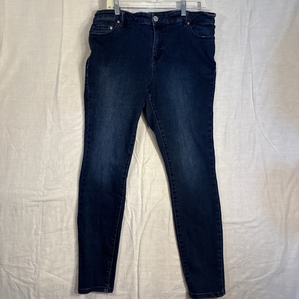 Eloquii Denim High Rise Stretch Womens 18 G Skinny Pockets Ankle‎ Length Jeans
